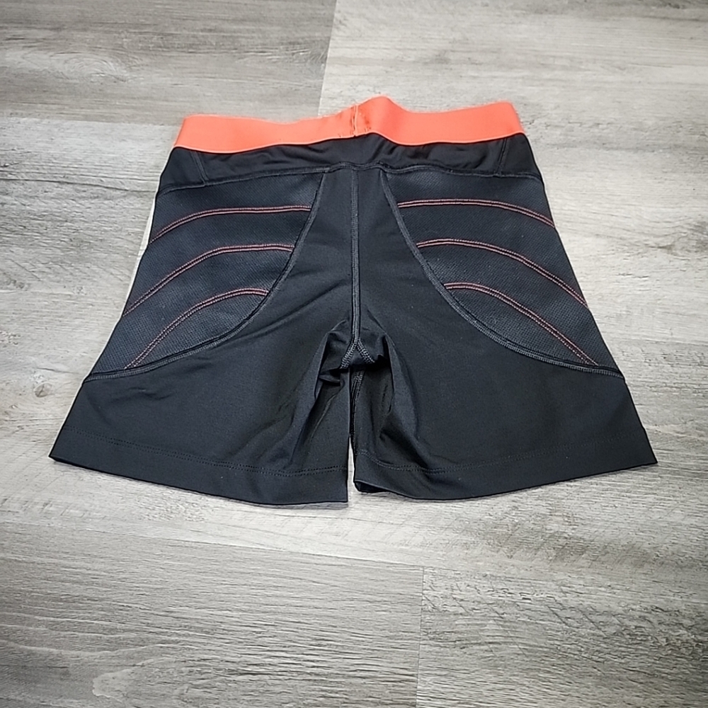 NIKE Women’s Dry Fit Pro Slider Baseball Shorts Size Small Black Orange Sports - Picture 2 of 7